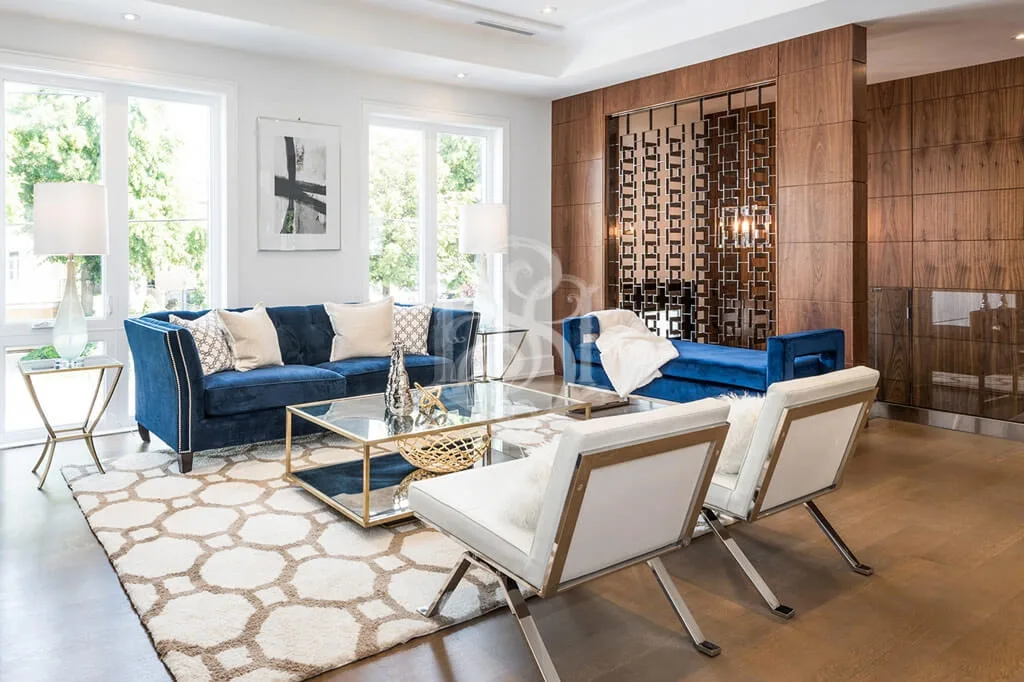 Scandinavian style living room, Douglas Avenue residence, Toronto