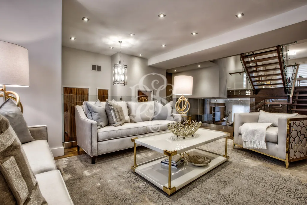 Living room staged by Sanaz Design in Toronto
